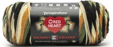 Red Heart Granny Squares - Black Amber Moss